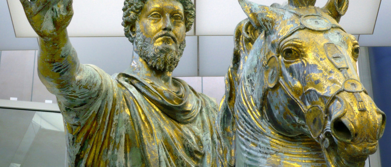 Statut de bronze de Marcus Aurelius. Crédit Zanner.