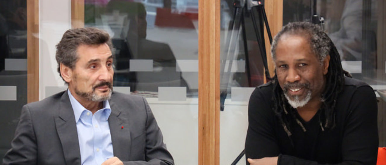 L'ex-footballeur et entrepreneur Jimmy Adjovi-Boco avec Mohed Altrad.
