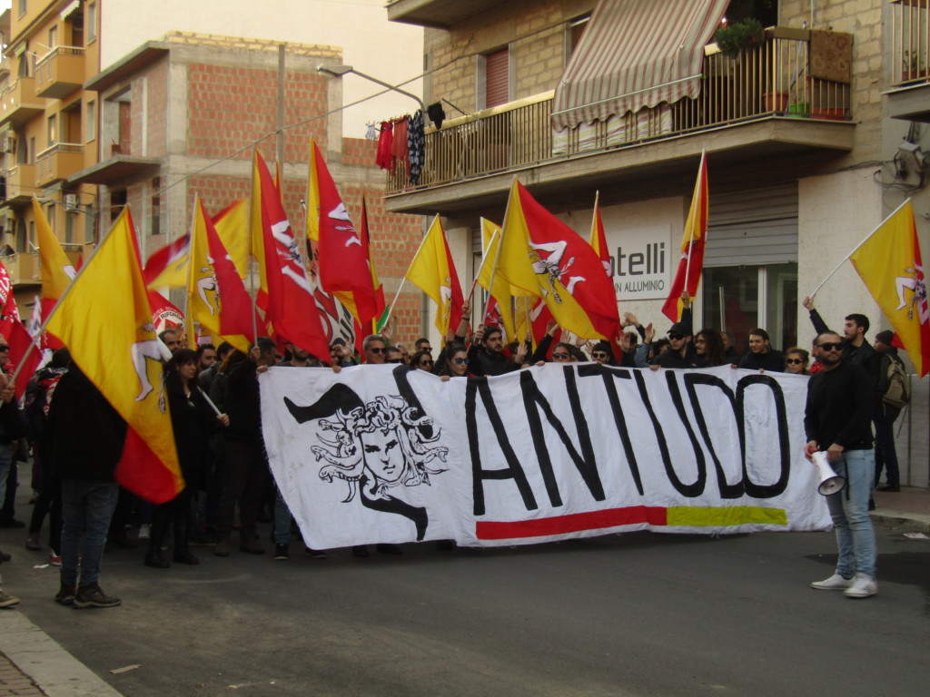 Antudo, Animus Tuus Dominus, mouvement de lutte pour l'autodétermination et l'indépendance du territoire sicilien Crédits : Elisa Querré
